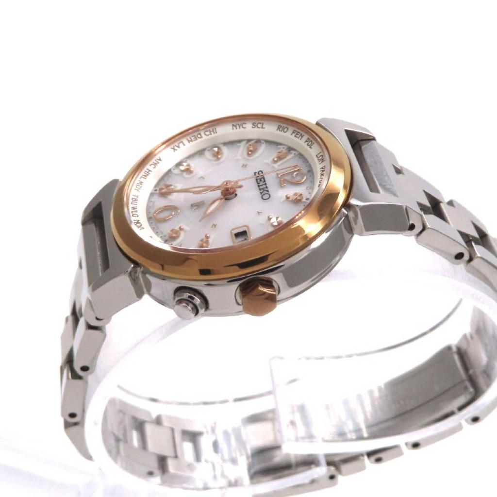 [USED] Seiko Rukia Radio-Controlled Solar Watch, Two-Tone, Women's, SSVV002