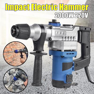 2000W 220V Ηλεκτρικό σφυρί κατεδάφισης Σμίλη 360º Περιστροφικό κρουστικό ηλεκτρικό σφυρί Ηλεκτρικό εργαλείο