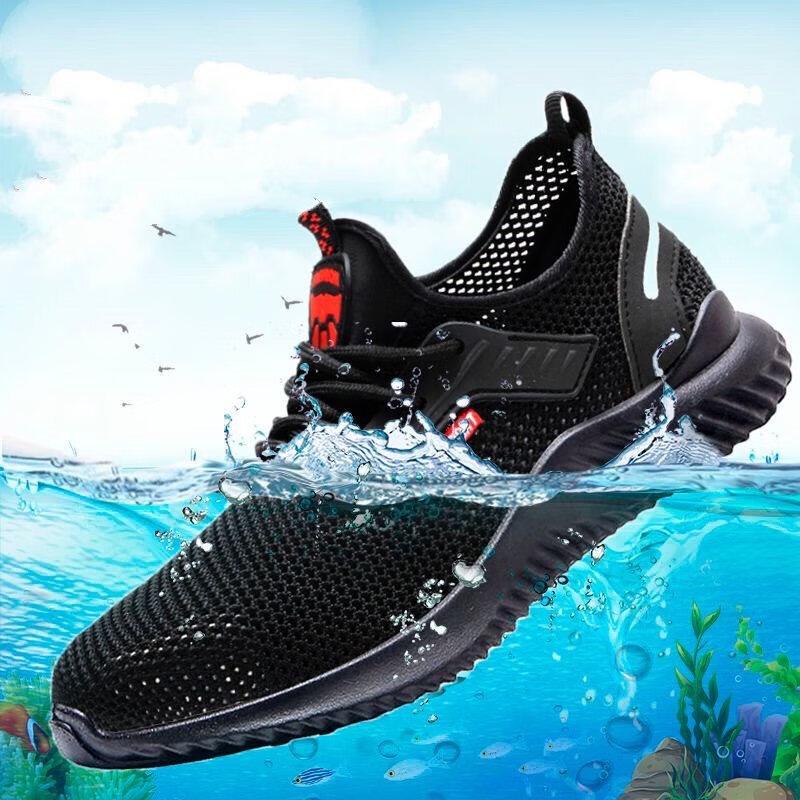 Men's Breathable Steel Toe Lightweight Safety Work Shoes