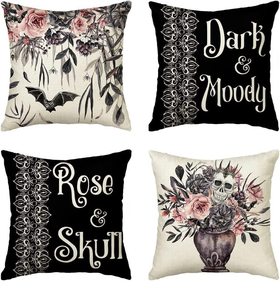 Halloween Pillowcase Devil Cartoon Linen Pillow Print Home Sofa Pillowcase Cushion