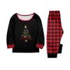 Print Cute Family Set Pajamas, Home Clothes, Family Set Long Sleeve Top Pants Set