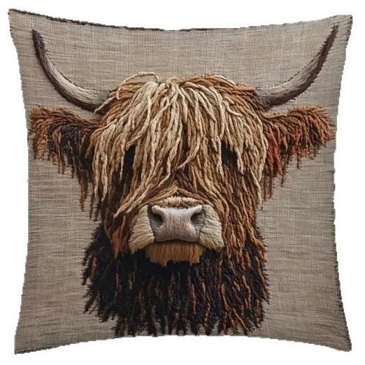 45X45Cm Retro Wild Animals Pillowcase Black Goat Reindeer Horse Yak Pillow Cover Home Decor Sofa Car Anilas Cushion Cover