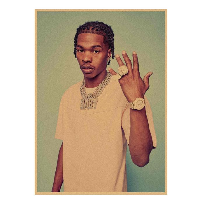 DaBaby Rap Hip Hop Kraft Paper Poster for Cafe or Bar Decor