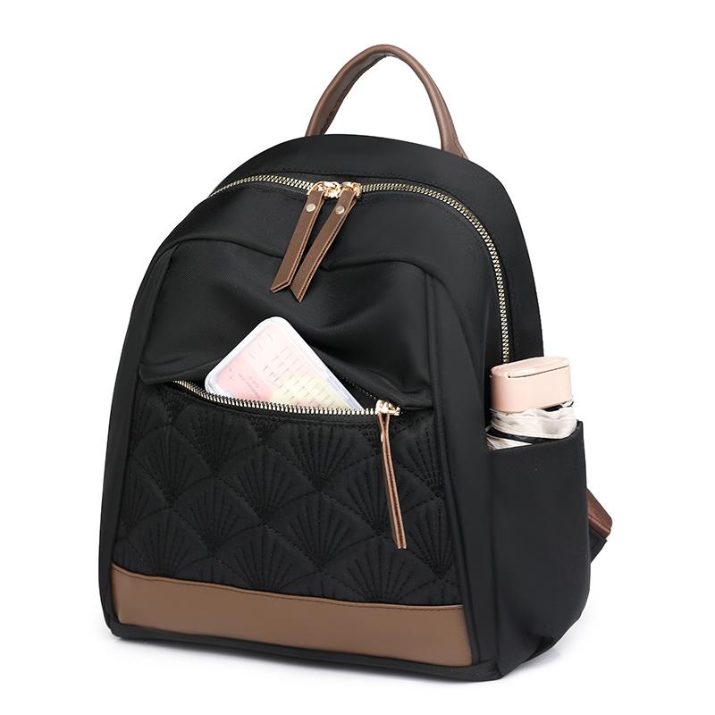 Women's Large Capacity Backpack Outdoor Travel Bag Color Block Lightweight Backpack