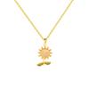 Fashionally Swirling Sunflower Necklace, Collar Chain, Versatile and High-end Accessory