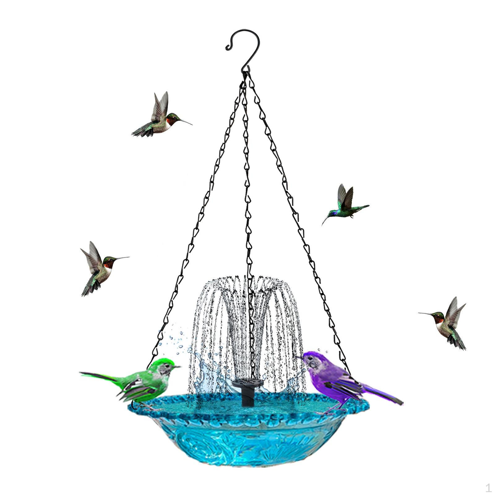 

Подвесная солнечная ванна для птиц, садовый декор, наружная ванна для птиц с пузырьками для сада синий