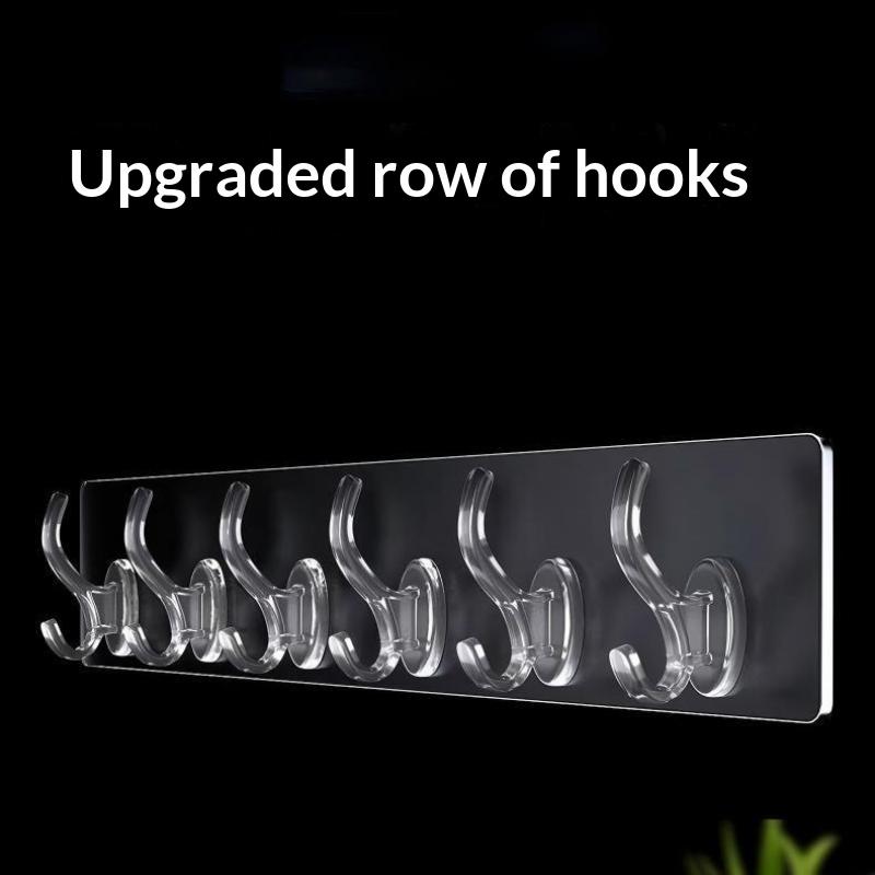 1Pcs Transparent Self Adhesive Wall Hooks Multipurpose Key Towel Holder For Kitchen Bathroom