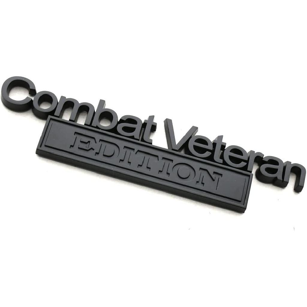 1pc Combat Veteran Edition Emblems 3D Raised Decals Exterior Truck Stickers Fender Veteran Badges Replacement for F150 F250 F350 Chevy Silverado 1500