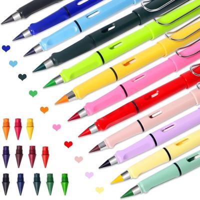 Set de creioane fără cerneală de 12 buc cu radiere Instrument de scris cu design ergonomic din grafit aerospațial de înaltă tehnologie