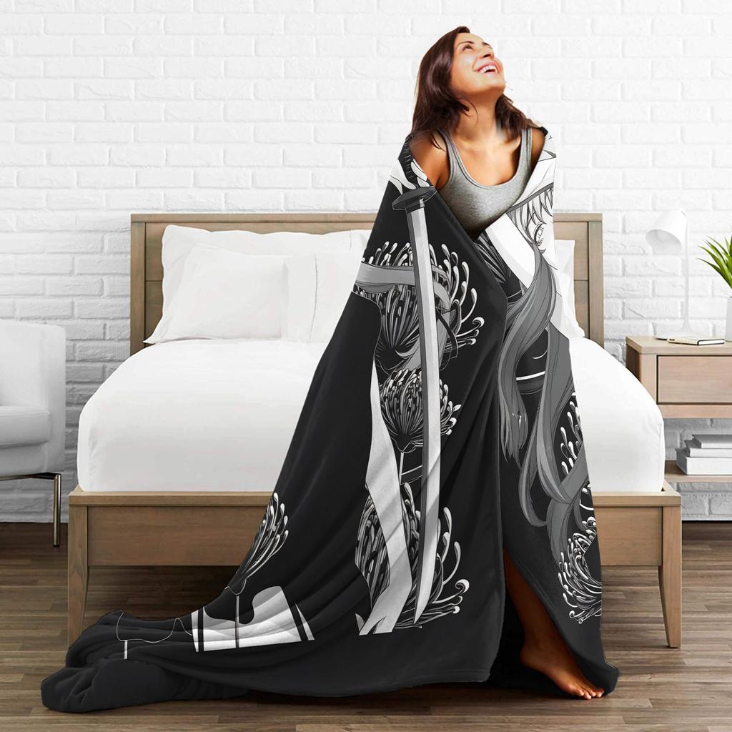 Mirai Nikki Gasai Yuno Blanket  Warm Funny Plush Throw Blanket For Girls Boys Couch Chair Flannel Bedspread Bed Cover