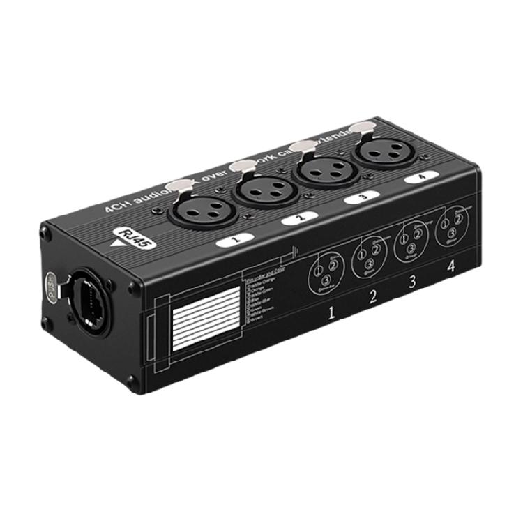 Reliable 4 Channel XLR Extender Using Shielding Networking Cable For Stable Performances