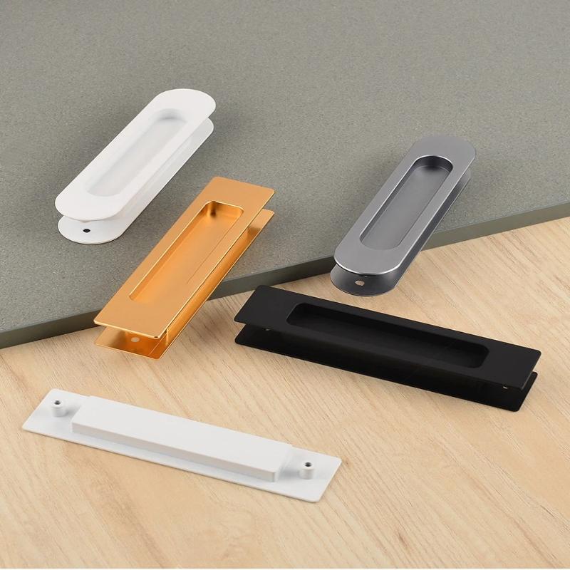 Sliding Door Hidden Pull Handle Cabinet Door Invisible Embedded Handle Kitchen Door Recessed Slot Handle For Sliding Doors