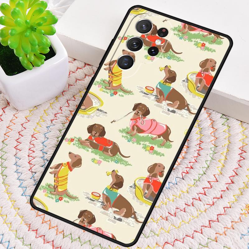 Dachshund Cute Dog Puppy Phone Case for Samsung Galaxy note 10 pro S26 Ultra S23 S24 FE S25 S21 S22 PLUS shockproof Cove