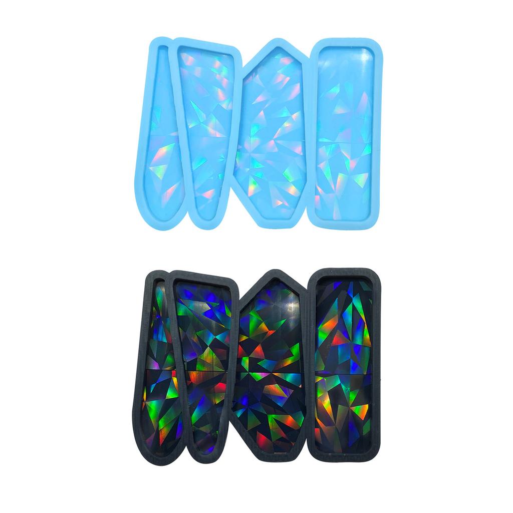 Barrettes Silicone Molds Hair Clips Resin Mold Geometric Epoxy Casting Mold for Jewelry Making Resin Pendant Charm Mold