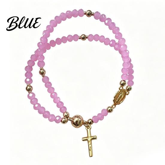 Devotional Bead Bracelet Rosary Magnetic Closure Handmade Christian Prayer Beads