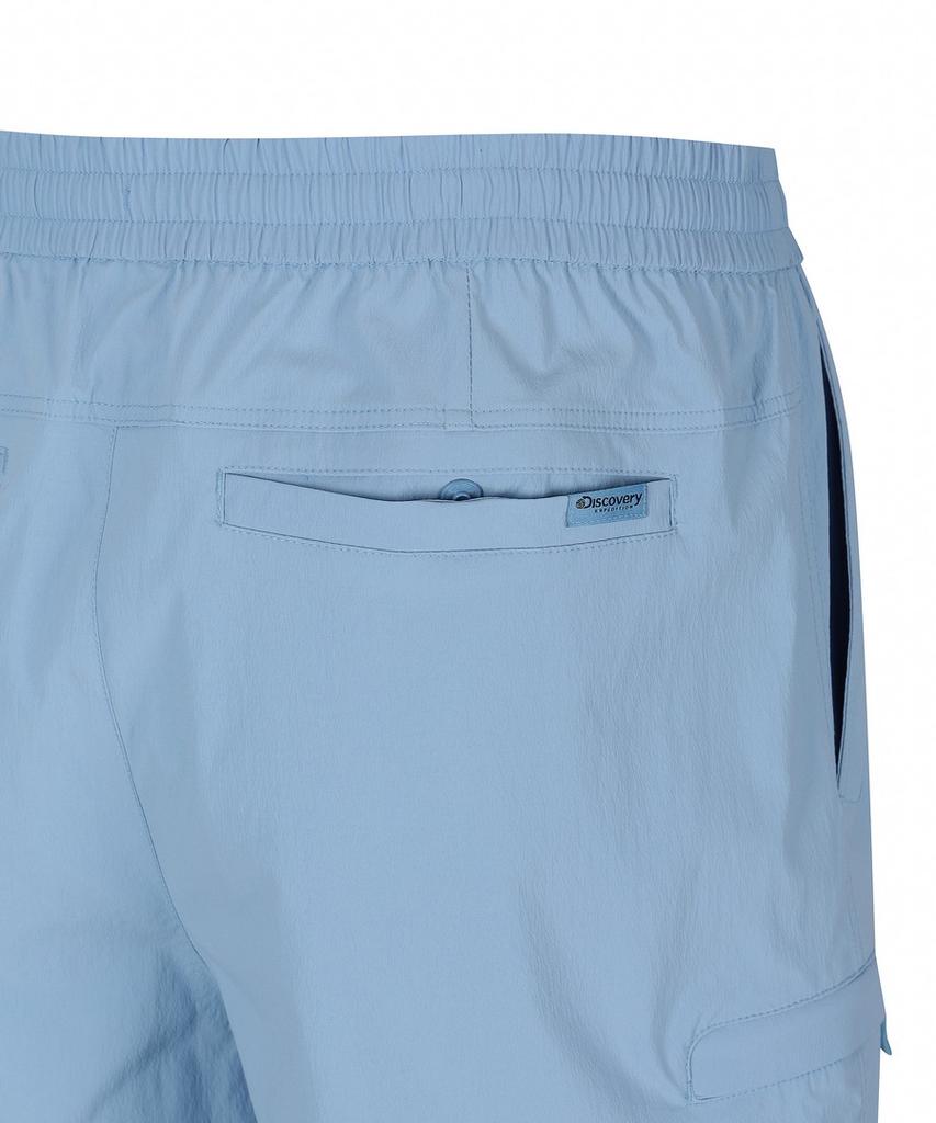 DISCOVERY EXPEDITION Uni Freshvent Lightweight Woven Training Cargo Knee-Length Shorts (Blue)