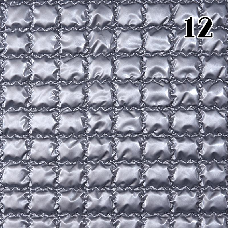 Waterproof PU Polyester Quilting Fabric Shiny Embossing Cotton-padded Fabric For Sewing Jacket Bags Furniture Upholstery