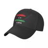 Baseball Cap Libya Flag Cool Libyans Fans Wild Sun Shade Peaked Adjustable Outdoor Caps for Unisex Women