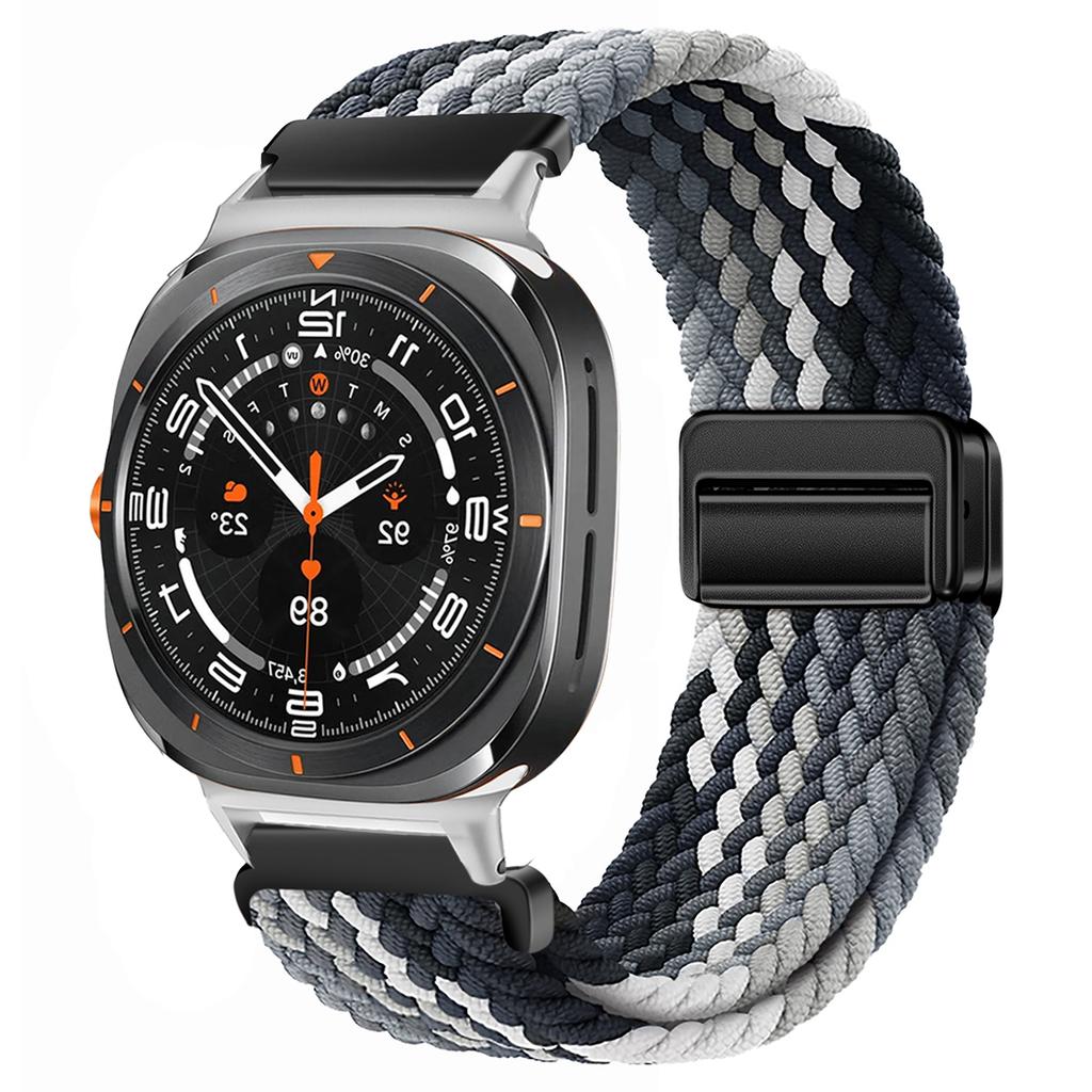 For Samsung Galaxy Watch Ultra Strap 47mm Accessories Magnetic Nylon Braided sport Bracelet Correa Galaxy Watch 7 Ultra Band