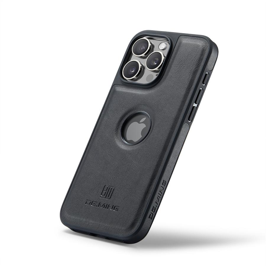 Luxury Strong Magnetic Leather Case for iPhone 16 Pro Max 15 14 Plus 13 12 11 Logo View Wireless Charging Macsafe Magsafe Cover