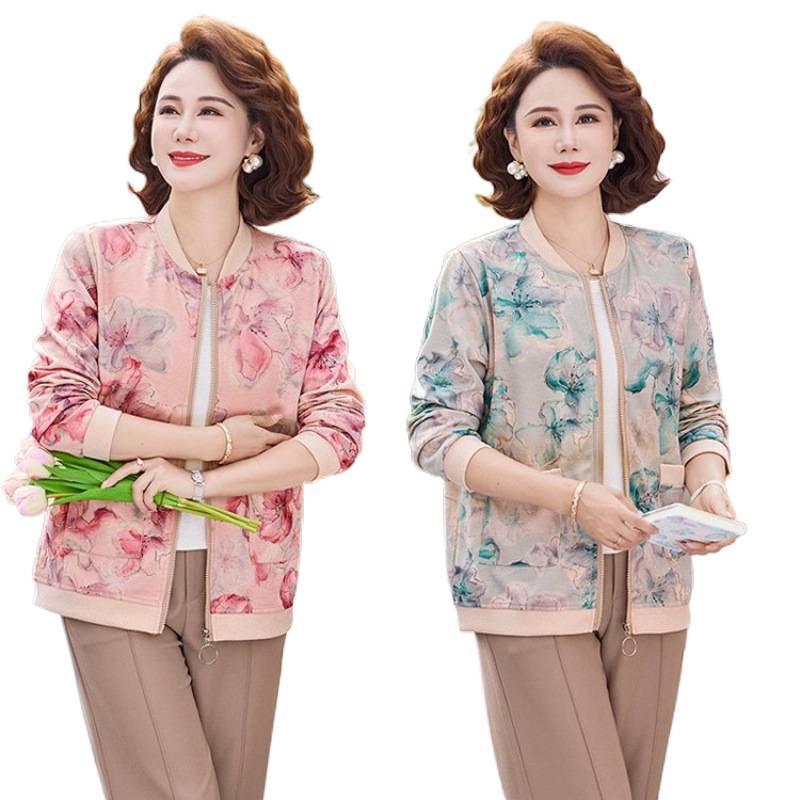 2026 Stylish Spring Jacket for Middle-Aged & Elderly Women - Loose, Lightweight, Short Top for Spring & Autumn