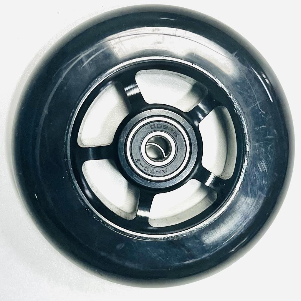 100mm Scooter Wheels Replacement with Bearings Aluminum Wear-Resistant PU Stunt Scooter Parts Kick Scooter Accessories 2pcs/set
