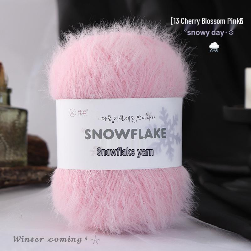 

Angora Snowflake Yarn Kit for Crochet & Knitting: Ideal for Handmade Scarves and Hats