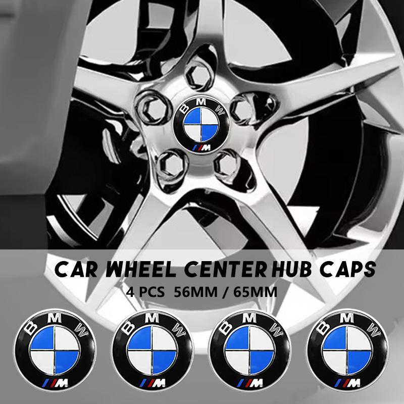 For BMW E30 E38 E39 E46 E60 E61 E90 X1 X3 X4 X5 X6 E70 E83 X5 F10 F30 F32 4pcs 56mm 65mm Car Wheel Center Hub Cap Stickers