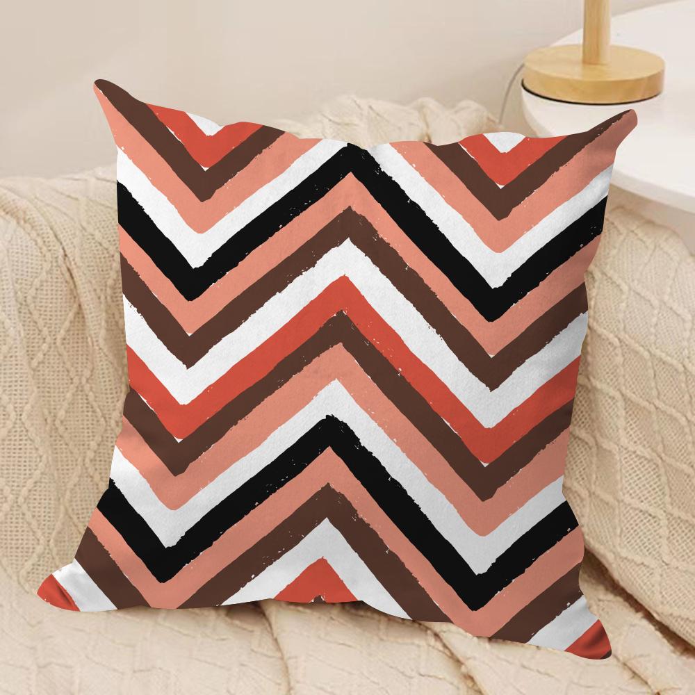 Calm Geometric Color Cushion Cover Soft Plush DoubleSided Printed Sofa Pillow Cushion Cover  Cozy AllSeason Decor Gift