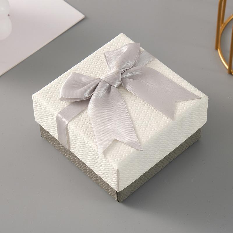 Packaging Box 9*9*4Cm Bow Bow Packaging Box Paper Ring Box For Special Occasions Gift-Giving Jewelry Display