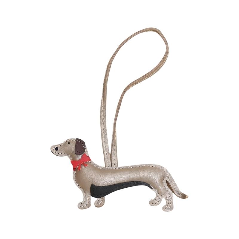 Multipurpose PU Leather Animal Keychain Decoration Dog Key Ring Accessory For Office Commute Or Casual Outings