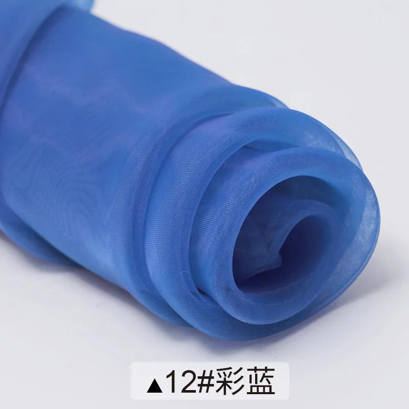 1m/2m/5m Soft Organza Mesh Fabric Making Wedding Dresses Curtain Scene Decoration Handmake DIY Sewing Fabrics TJ0031