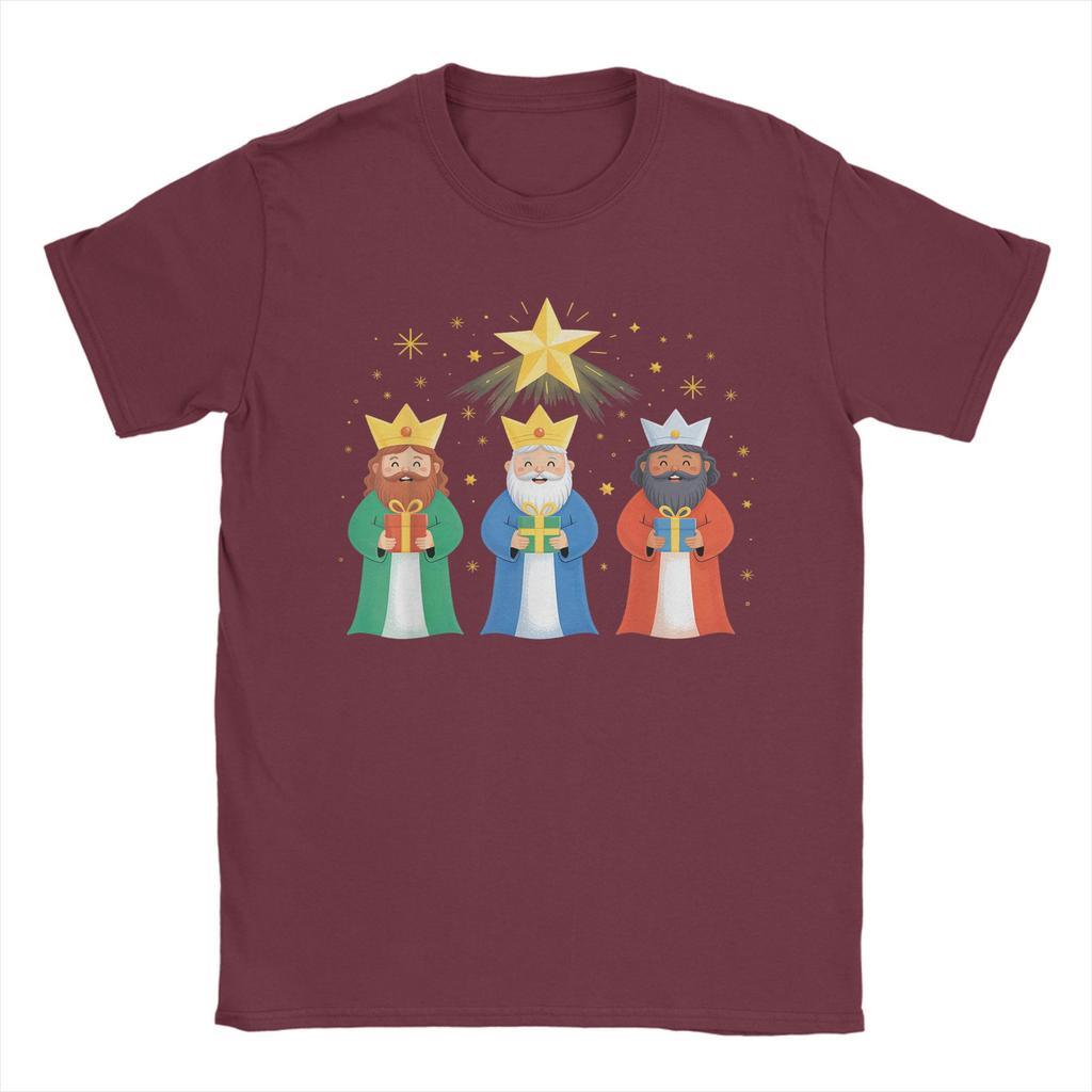 Vintage Three Kings Day Epiphany Celebration 2026 T-Shirts Men Cotton T Shirts Tres Reyes Magos Short Sleeve Tee Present merch