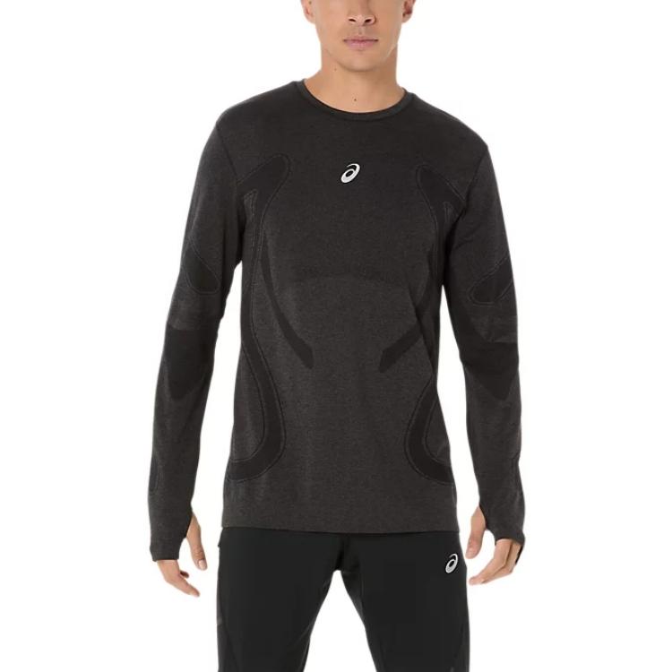 ASICS ROAD T Shirts Men s Black Crew Neck Moderate 2011D356-001 XL