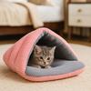 Semi-Enclosed Cat Sleeping Bag Warm Slipper Shape Guinea Pig Shelter Soft Large Capacity Hamster Cotton Nest Pet Shop