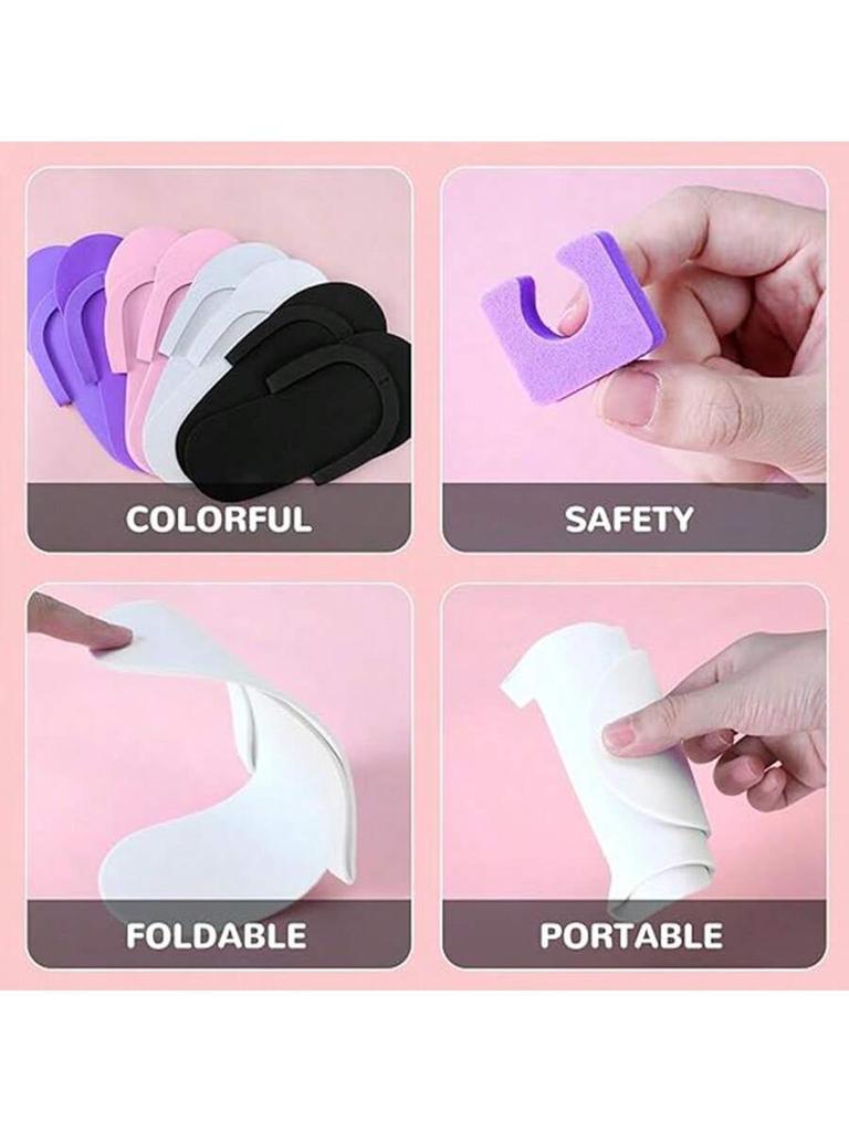 10Pairs Disposable Pedicure Slippers and Toe Separators Kit 10 Toe Separators for Women Nail Hotel Salon Spa Party