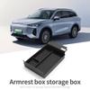 for Chery Tiggo 9 2024 2025 FULWIN T9 Armrest Storage Box Car Tray Organizers Accessories Tidying Black ABS