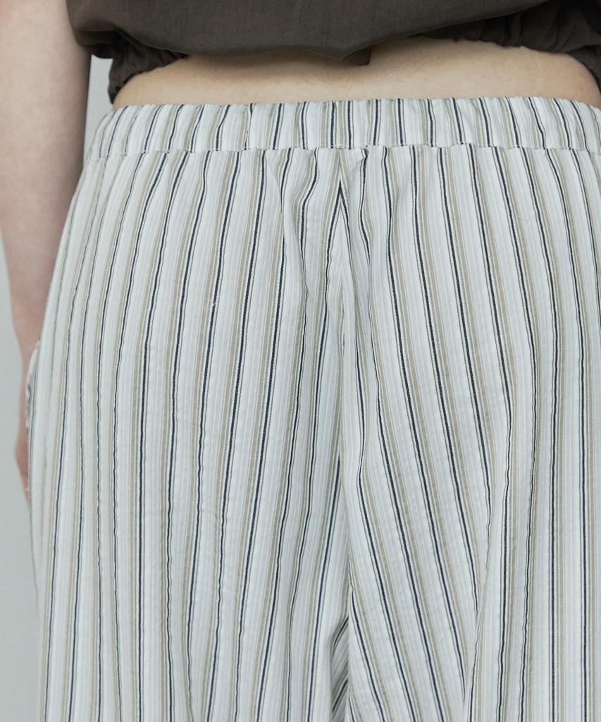 IHR Striped Elastic Pants / Beige Stripe