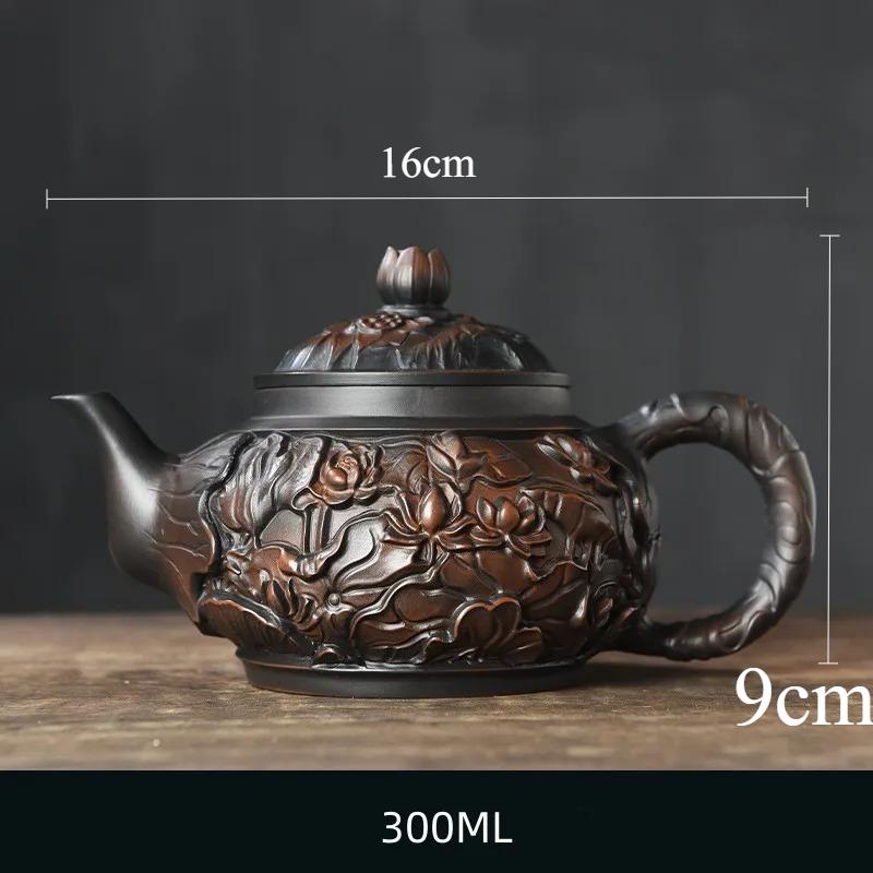 Purple Pottery Teapot Tea Cup Ceremony accessories Kung Fu Tea Set Pure Handmade Teapot Teapot for Tea Puer Kettle,