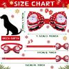 Eccliy 120 Pcs Christmas Dog Bow Tie Collar for Dogs Christmas Dog Bows Dog Neckties Adjustable Santa Claus Snowman Pattern Dog Hair Accessories for