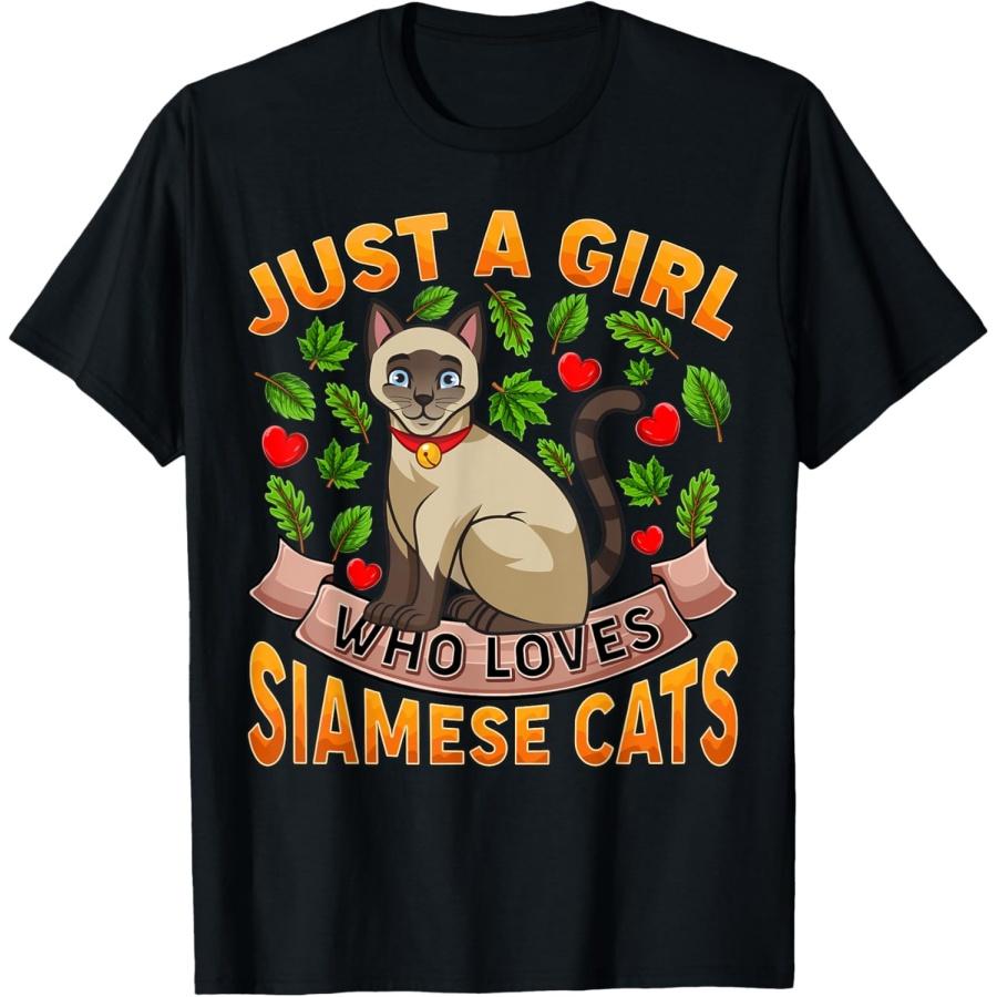 

Siamese Cat Animal Lover Just A Girl Who Loves Siamese Cats T-Shirt XXXXXL чорний