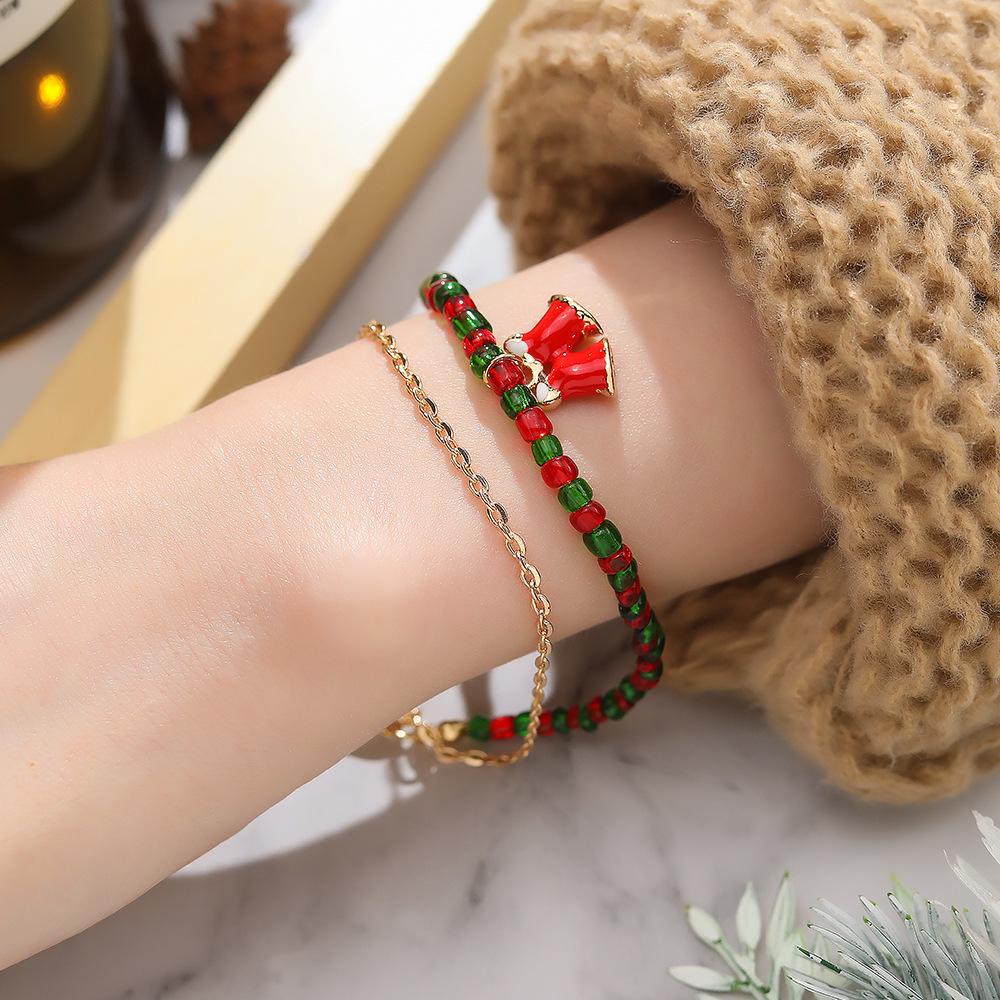 European and American Christmas Bell Bracelet Set - High-end Gift Box Edition