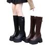 Fashion Versatile Thick-soled Inner Height-increasing Boots Women's 2026 Autumn and Winter New Thin But Knee-high Boots