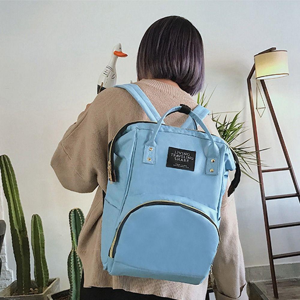 

Canvas Nylon Backpack Large Capacity Travel Storage Backpack Simple Mommy Bag Sports style 2