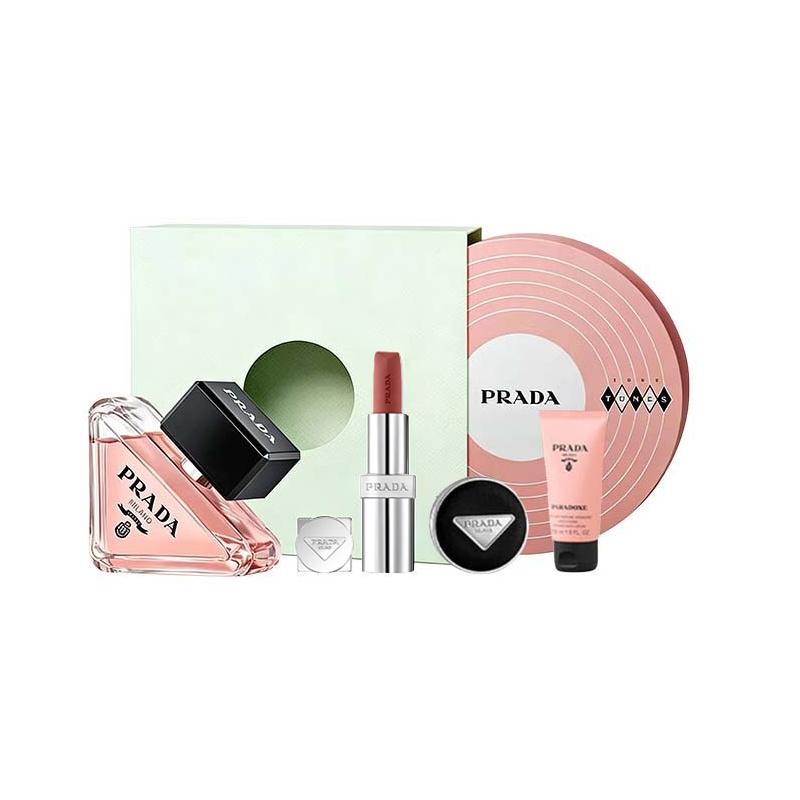 Набор Prada Парфюм My Unpredictable Light Помада Матовая Помада Подарочная Коробка 2026 Парфюм 50 мл + #107 Naked Brown + Мини Кушон #LN10 + Лосьон для Тела 50 мл коричневый