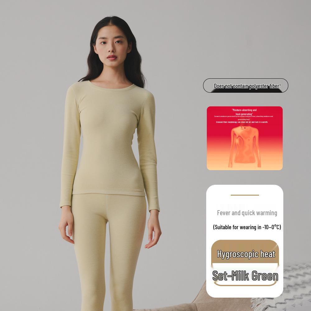 Women's Acrylic Thermal Fleece-Lined Underwear Set