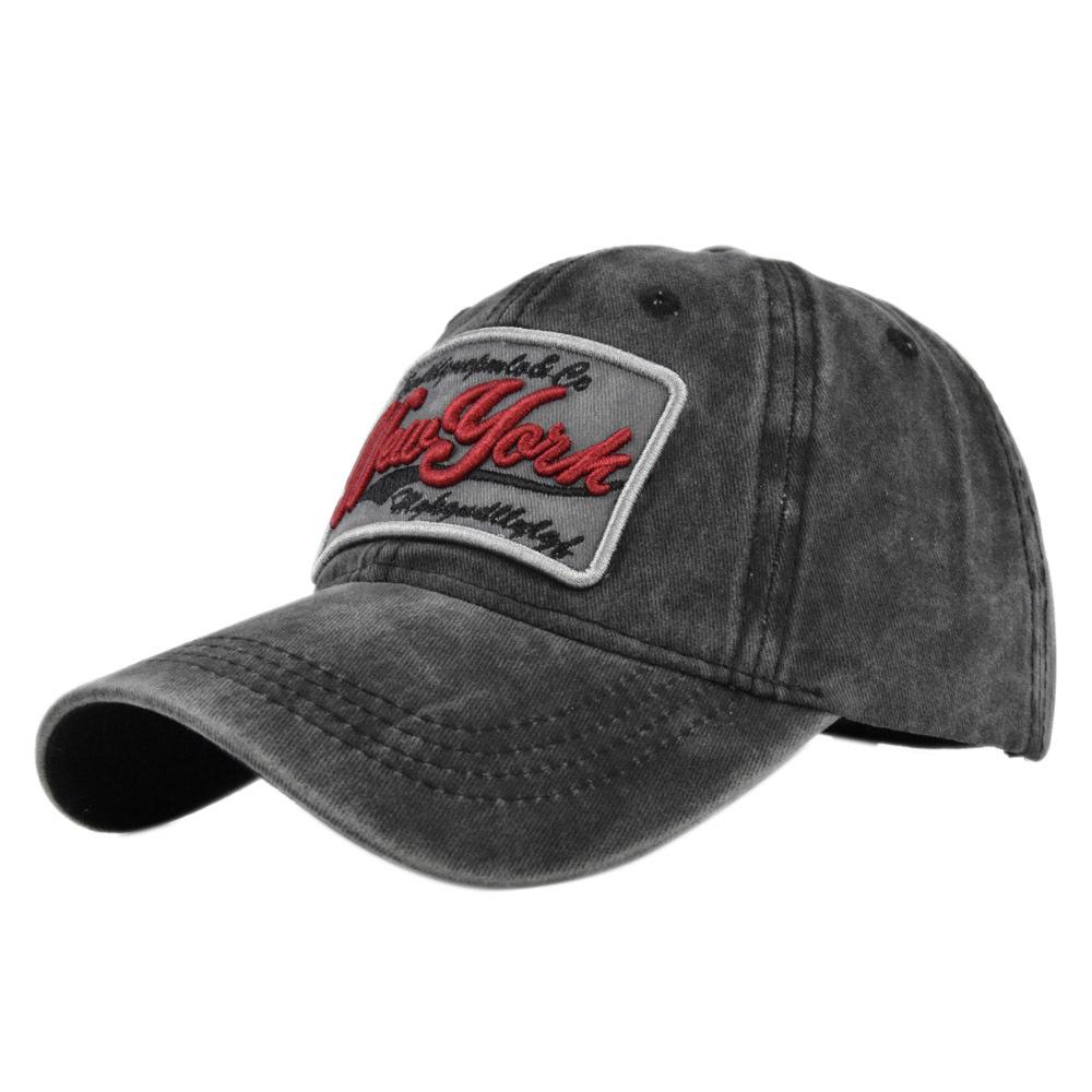 Embroidered baseball cap - washed, 3d embroidered, vintage baseball cap - sun protection, visor, men s hat Adjustable