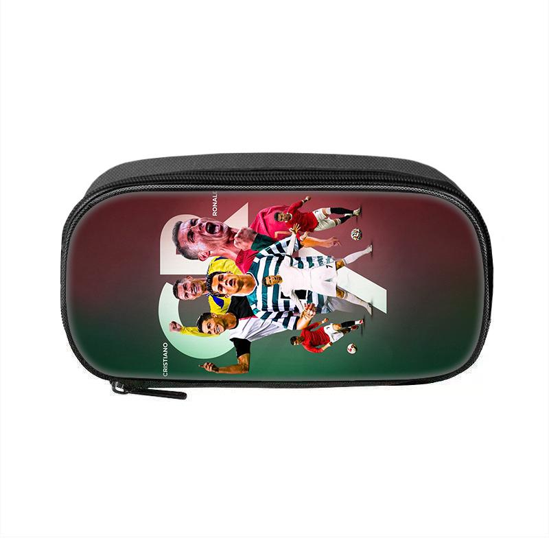 Astuccio con Motivo Ronaldo trousse da trucco CR Stella del Calcio Porta Penne Studente Grande Capacità Sportivo Cancelleria Scolastica Astuccio Portapenne con Zip