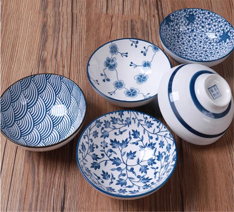 Japońska domowa ceramiczna miska na ryż miska na zupę z makaronem miska na deser Koreańska miska na lody kreatywna retro zastawa stołowa miski w kształcie kapelusza zero waste