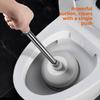 Pvc Toilet Plunger With Ergonomic Handle For Bathroom Drain Clogs And Kitchen Blockages